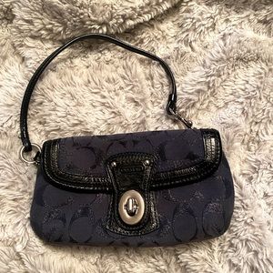 Coach Navy Blue Classic Wristlet